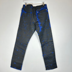 Givenchy Black/Blue Waxed Jeans Size 34