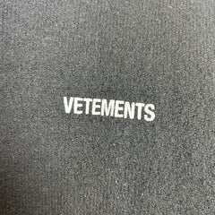 Vetements Black Iconic Logo Wool Sweater Size M