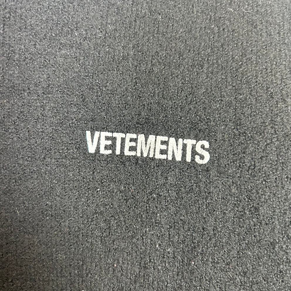 Vetements Black Iconic Logo Wool Sweater Size M