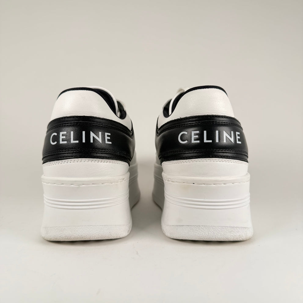 Celine White & Black Platform Sneakers Size 37