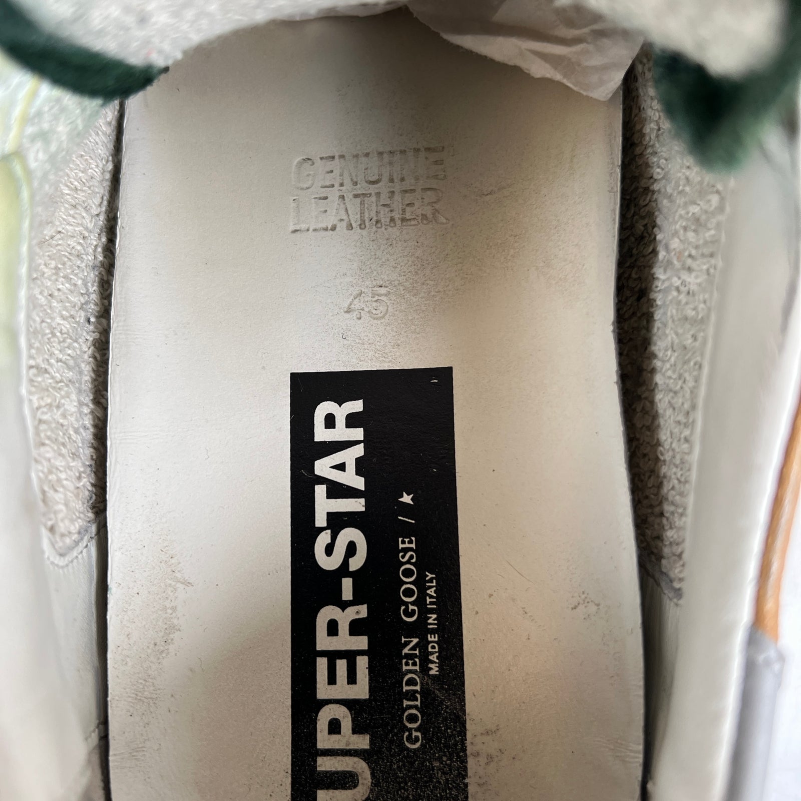 Golden Goose Green/Brown Superstar Sneaker Size 45