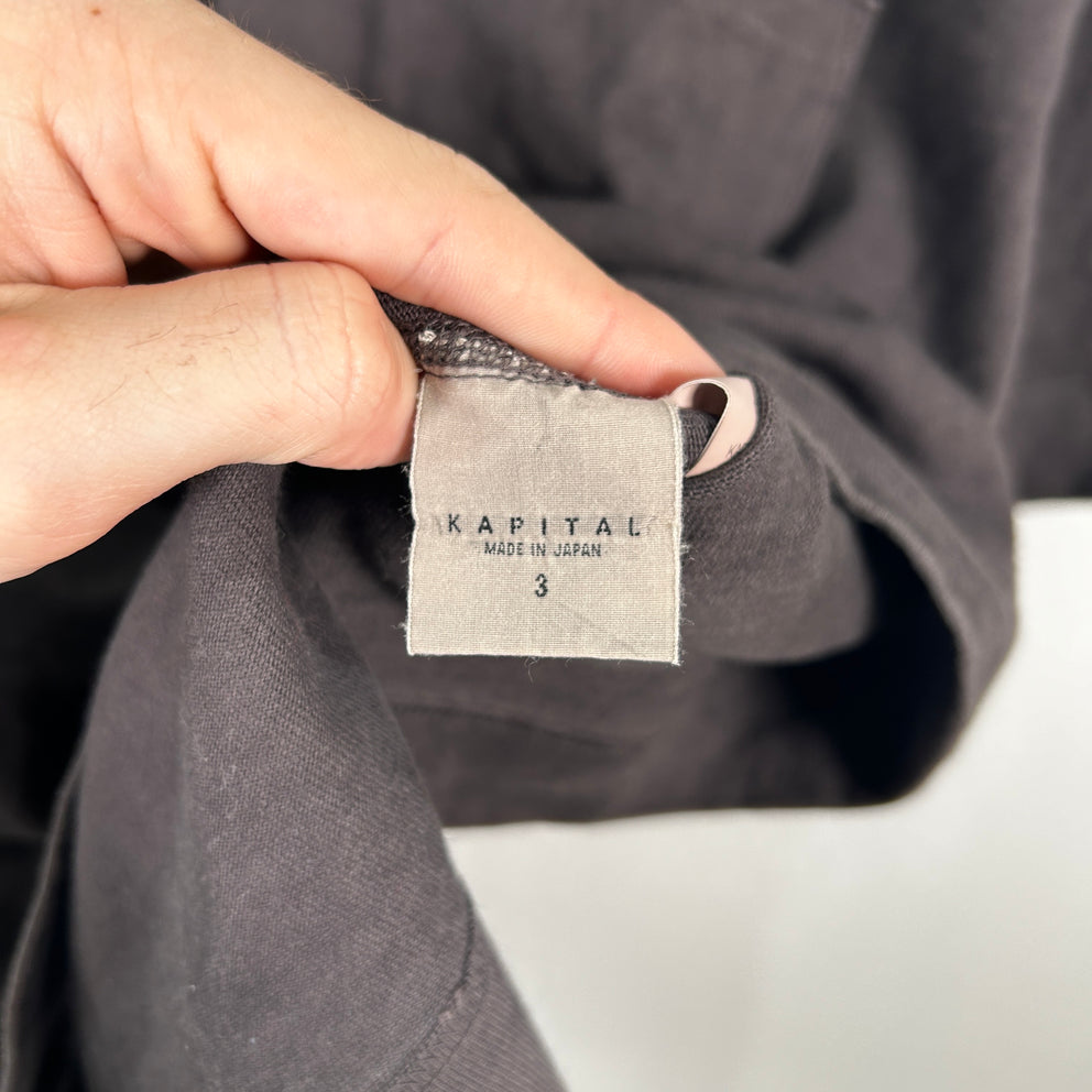 Kapital Grey Army Pocket T-Shirt Size 3