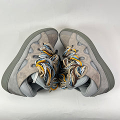 Lanvin Grey Multicolor Lace Curb Sneakers Size 44