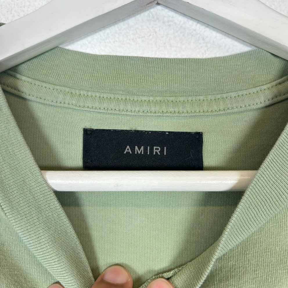 Amiri Green Filigree Logo T-Shirt Size M