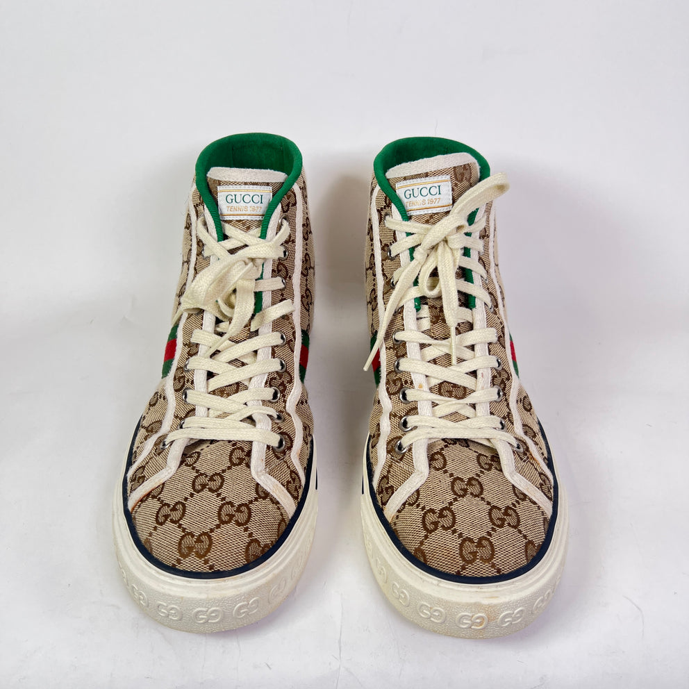 Gucci Tennis 1977 Canvas High-Top Sneaker