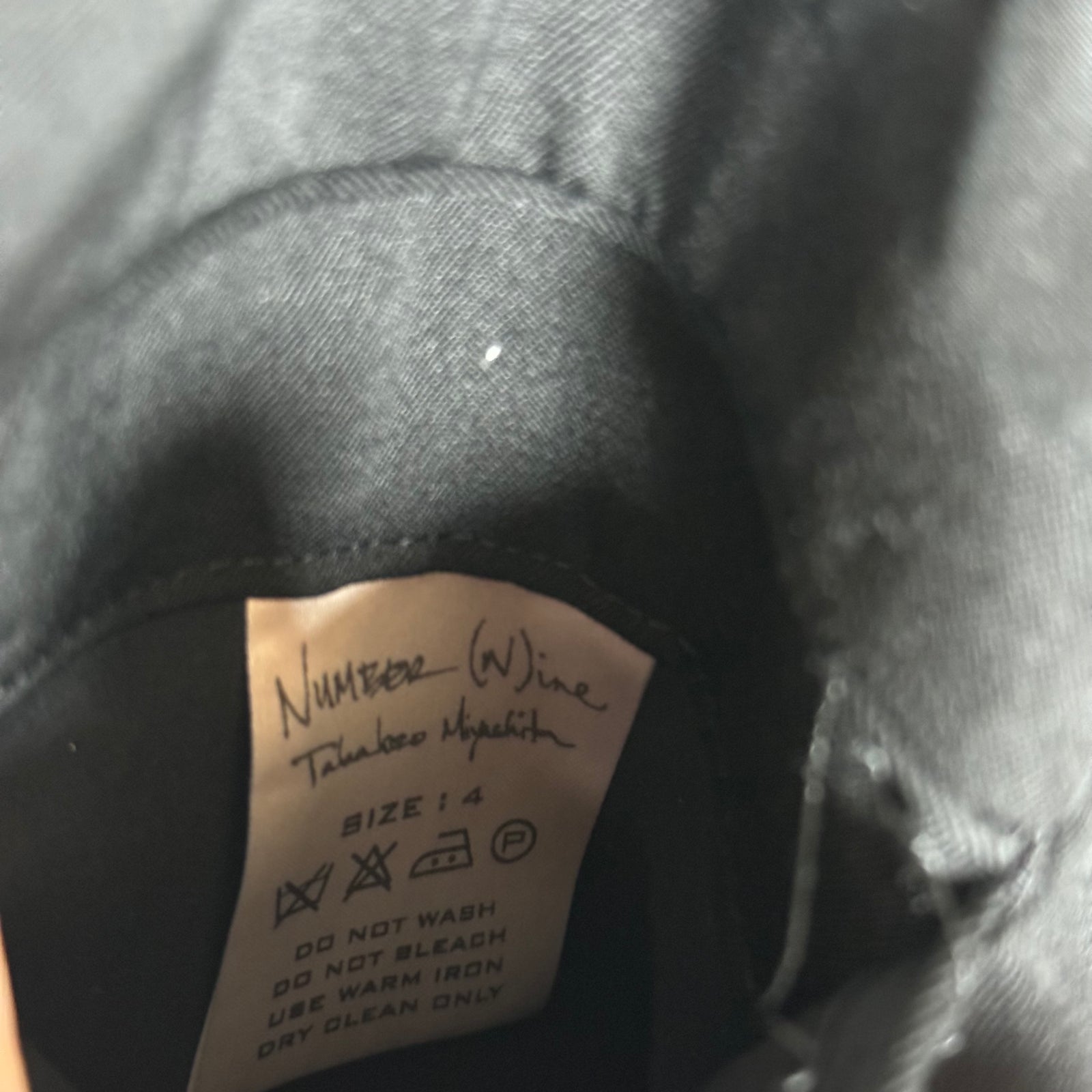 Number (N)ine Black Padded Blazer Size 4