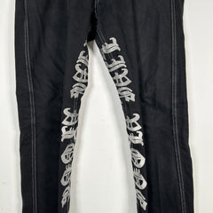 Vlone Black/Silver 'Live & Die' Denim Jeans Size 34