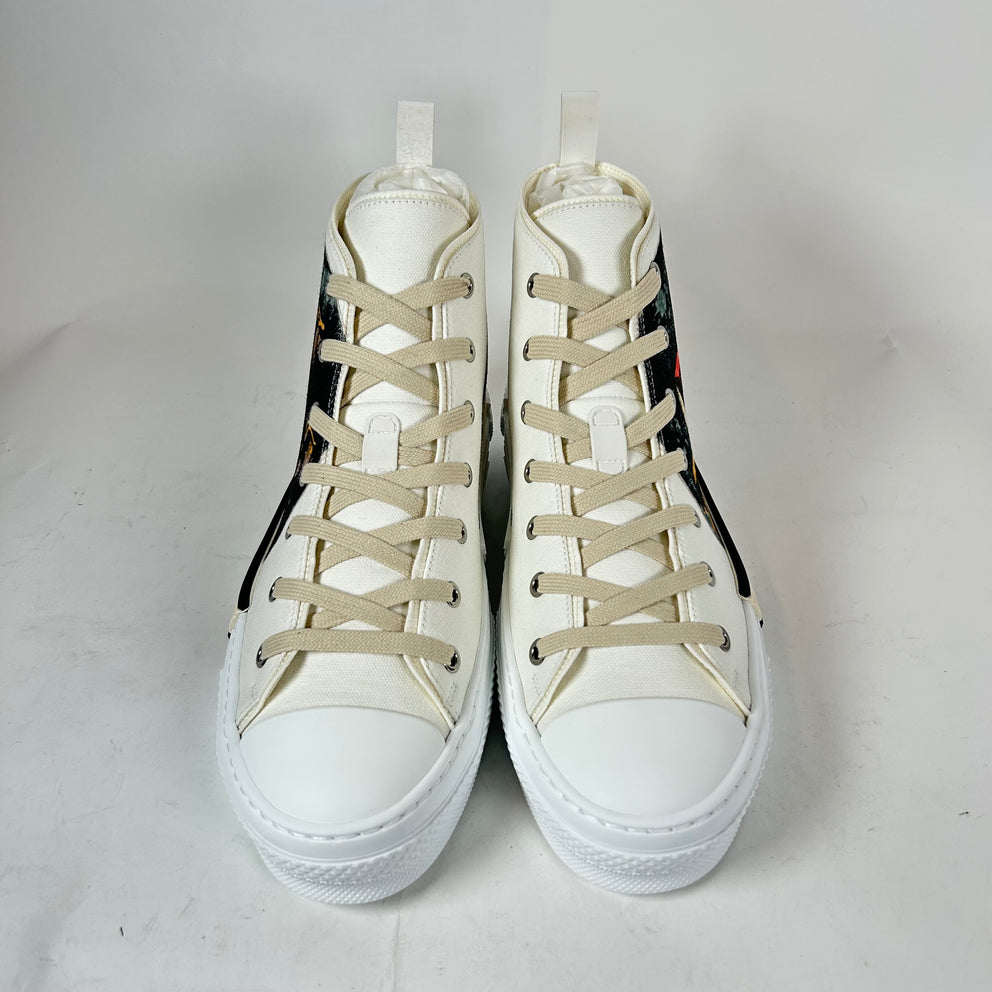 Dior B23 White 'AsteroDior' High-Top Sneaker Size 42