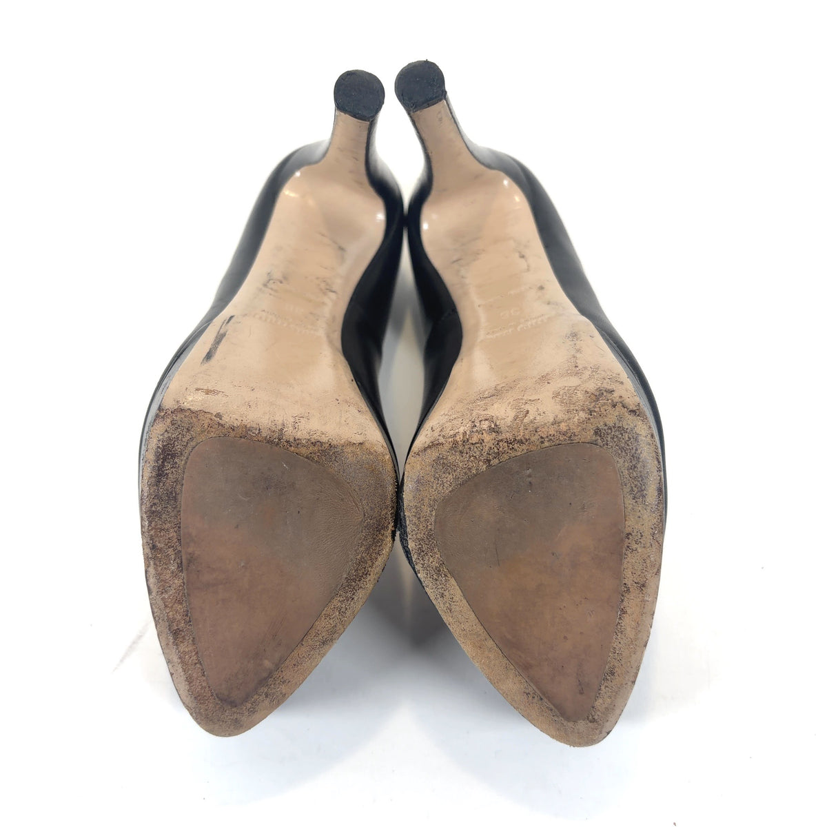 Miu Black Leather Pumps Heels