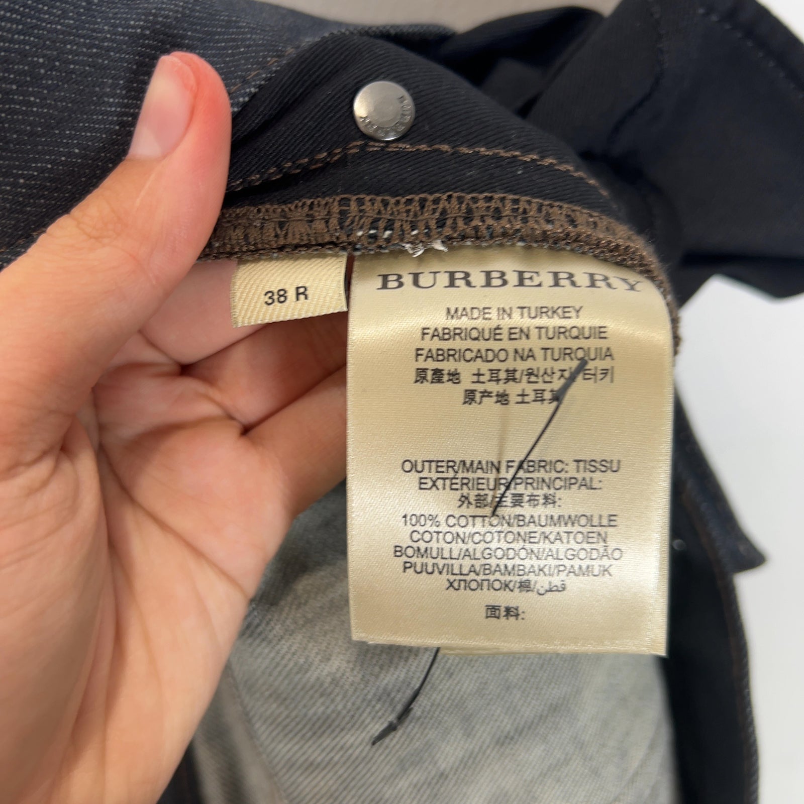 Burberry Dark Washed Wide Slim Leg Denim Jeans