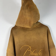 Rhude Sundry Embroidered Logo Zip Up Hoodie
