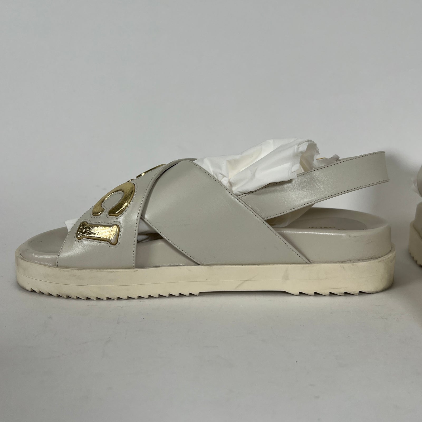 Gucci Embellished Logo Sandal Size 38