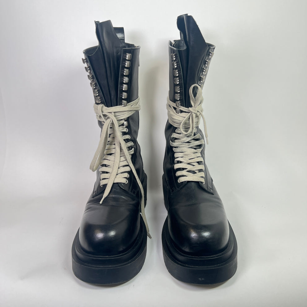 Rick Owens Army Bogun Lace-Up Boots