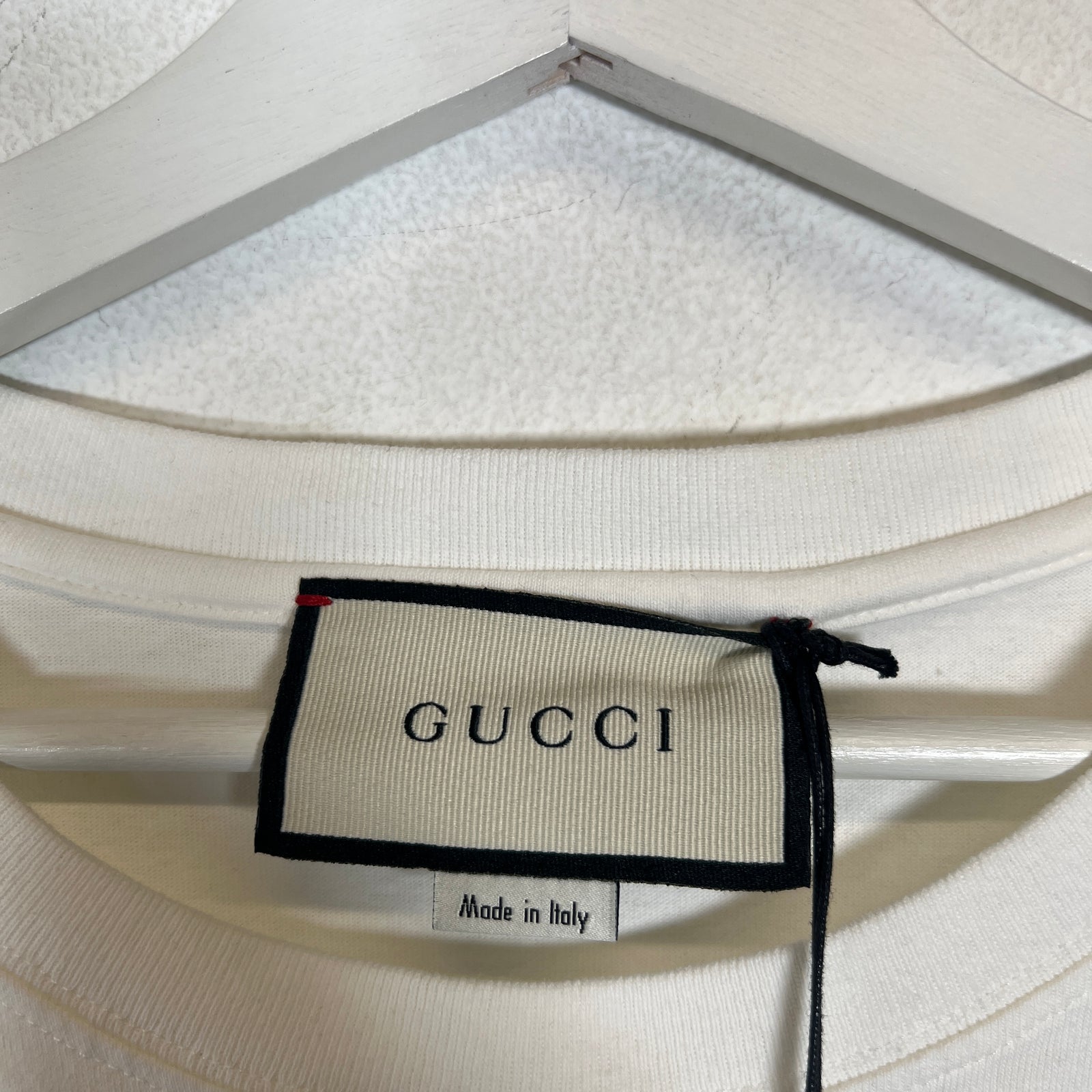 Gucci White Classic GG Oval Logo T-Shirt Size L