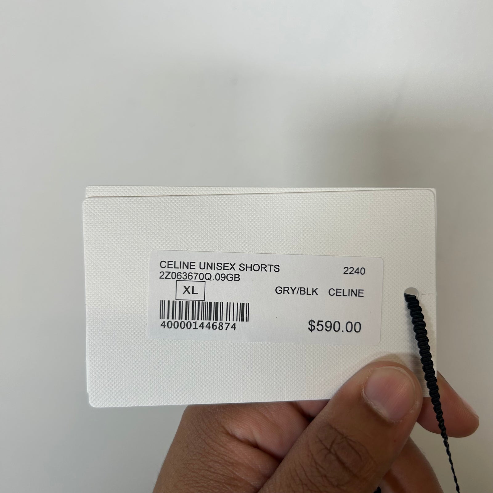 Celine Grey Logo Sweat Shorts Size XL