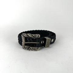 Enfants Riches Deprimes Port Of Souls Braided Belt Black/Silver Size 95