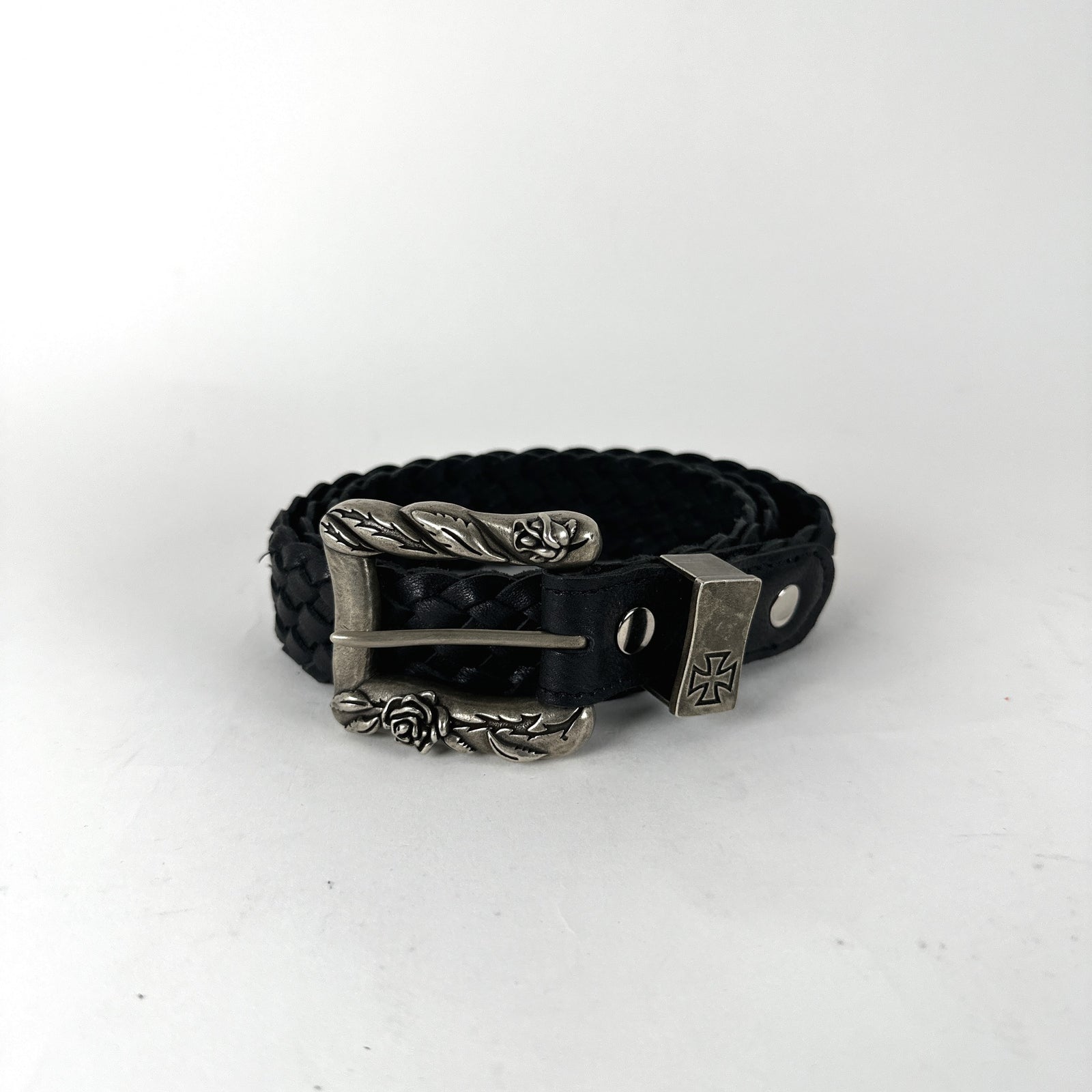Enfants Riches Deprimes Port Of Souls Braided Belt Black/Silver Size 95