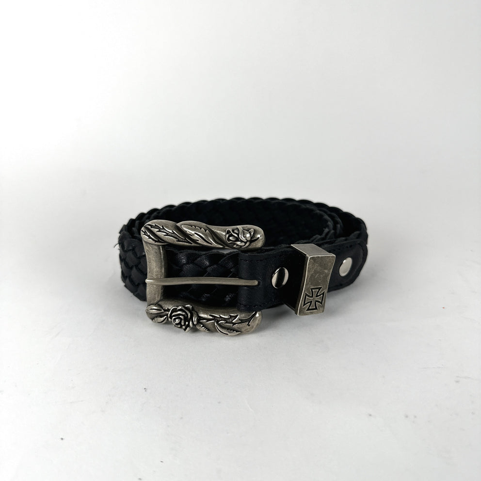 Enfants Riches Deprimes Port Of Souls Braided Belt Black/Silver Size 95