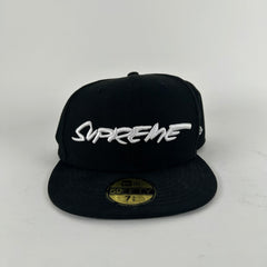 Supreme x New Era Black Logo Hat Size 7 5/8