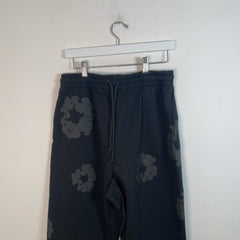 Denim Tears Black Mono Wreath Sweatpants Size S
