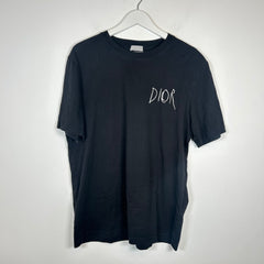 Dior x Raymond Pettibon Black Logo T-Shirt Size L
