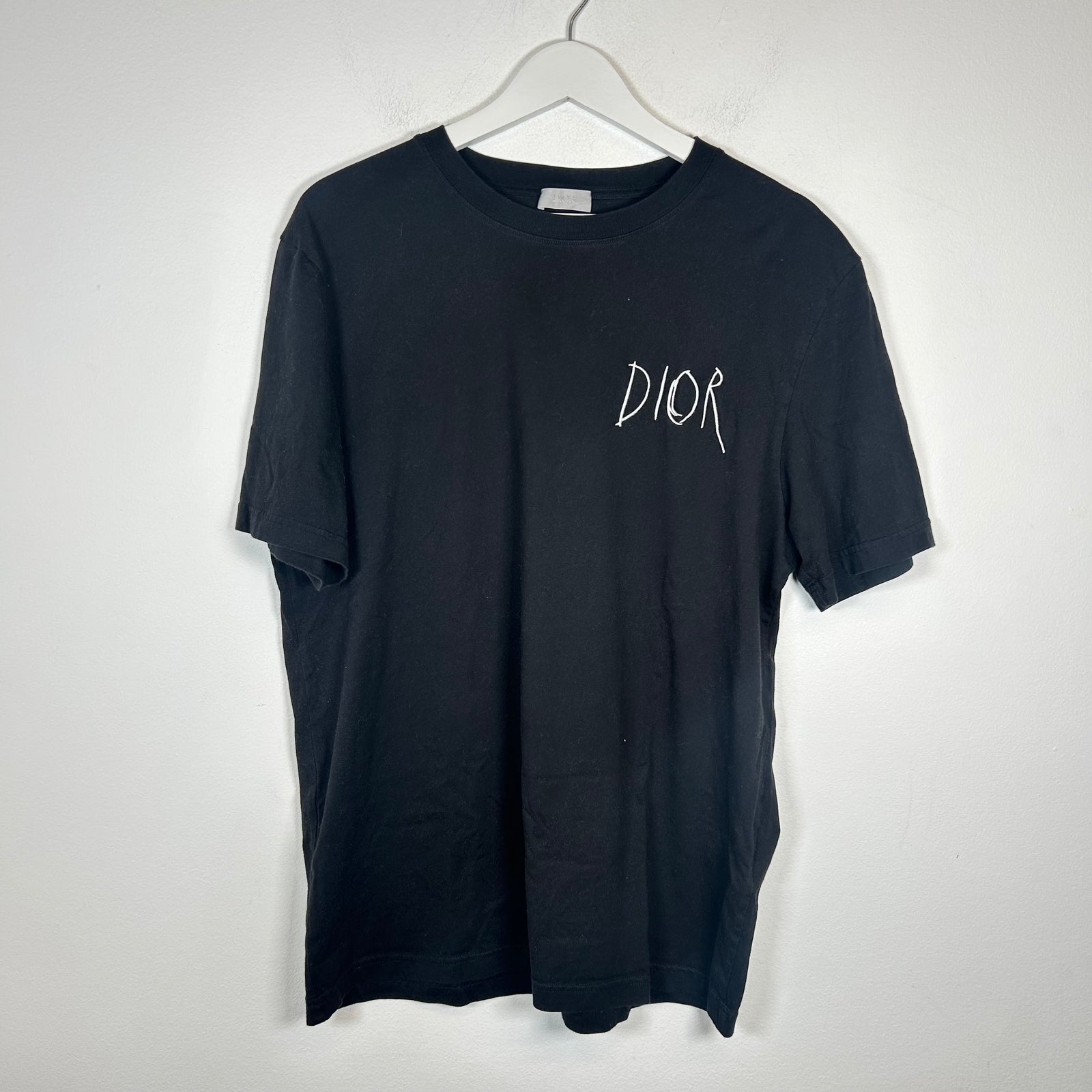 Dior x Raymond Pettibon Black Logo T-Shirt Size L