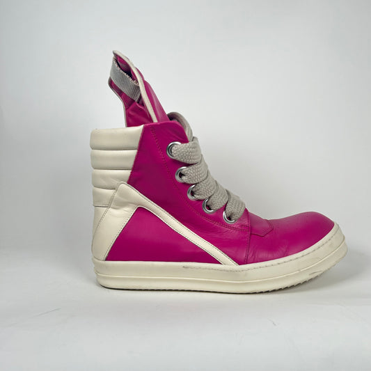 Rick Owens Pink Jumbo Lace Geobasket Size 43.5