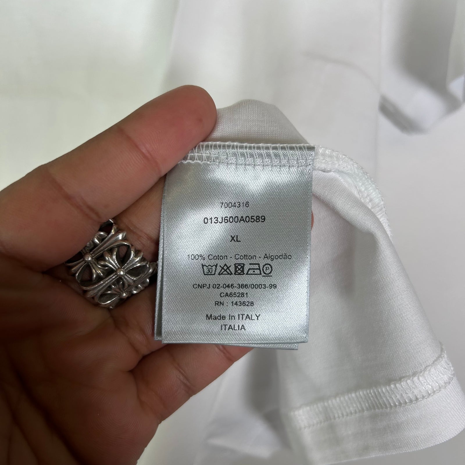 Dior White CD Icon Logo T-Shirt