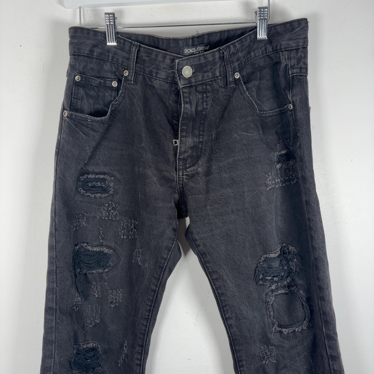 Dolce Gabbana Distressed Patch Jeans