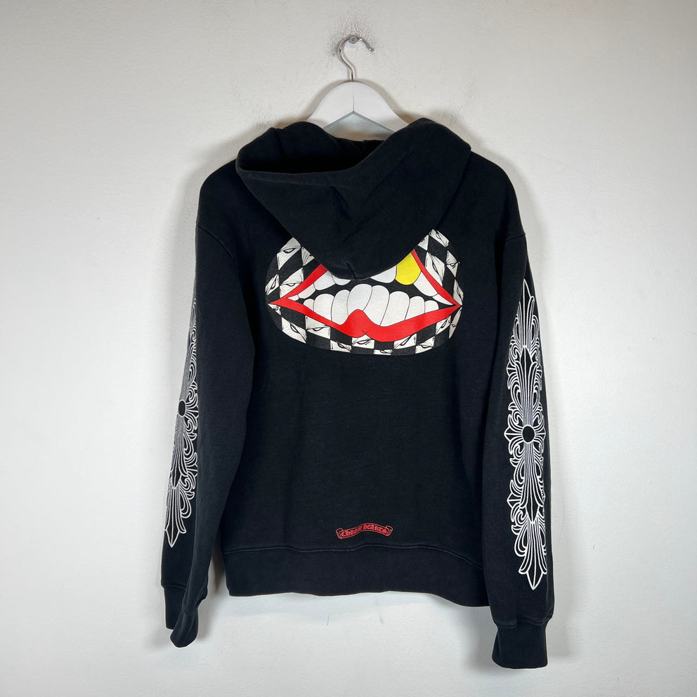 Chrome Hearts Black Matty Boy Floral Chomper Size M