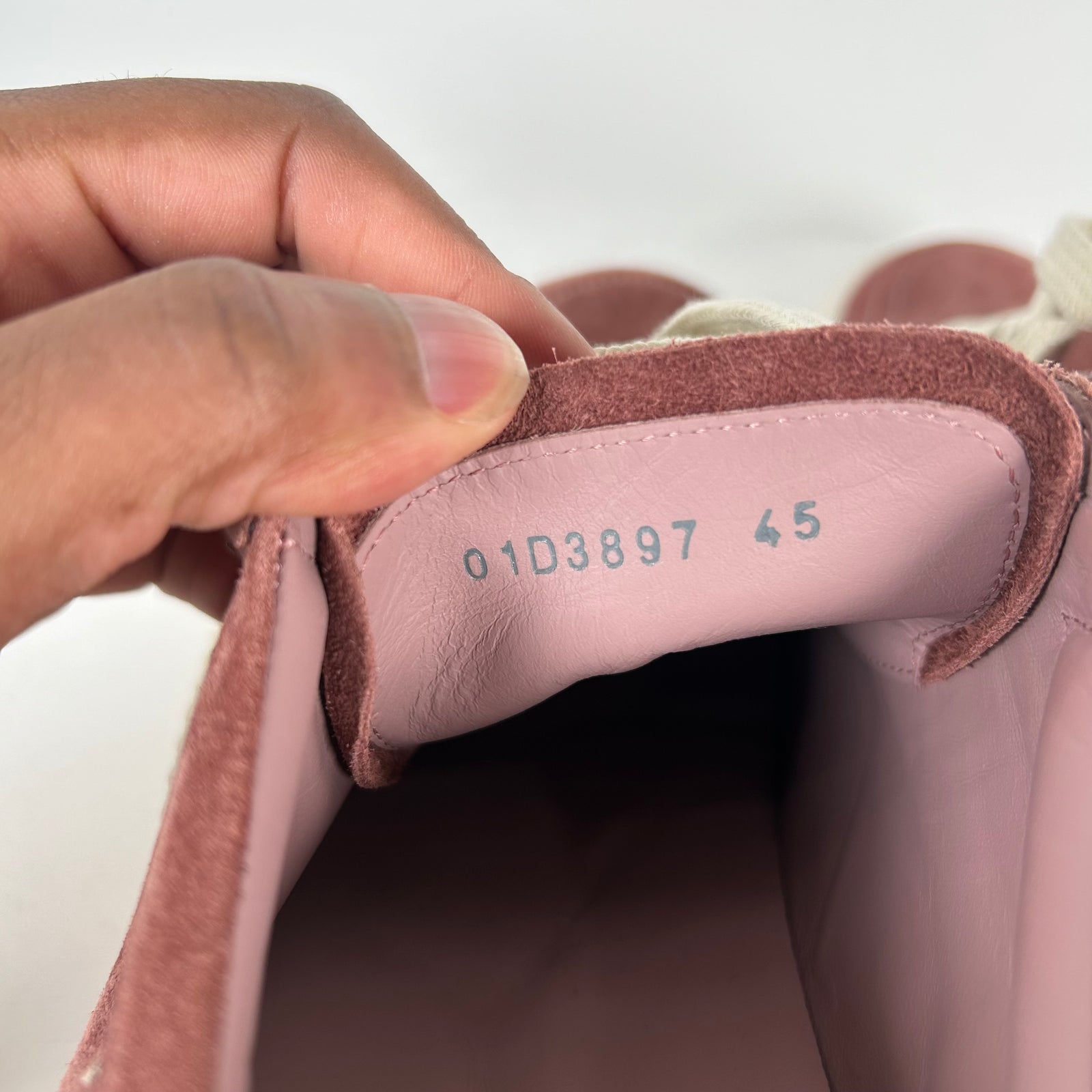 Rick Owens Dusty Pink Suede Vintage Sneaker Vans Size 45