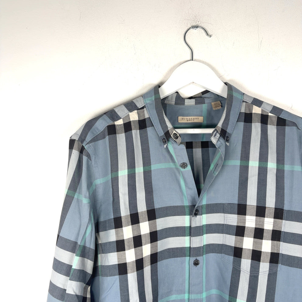 Burberry Plaid Button-Up Shirt