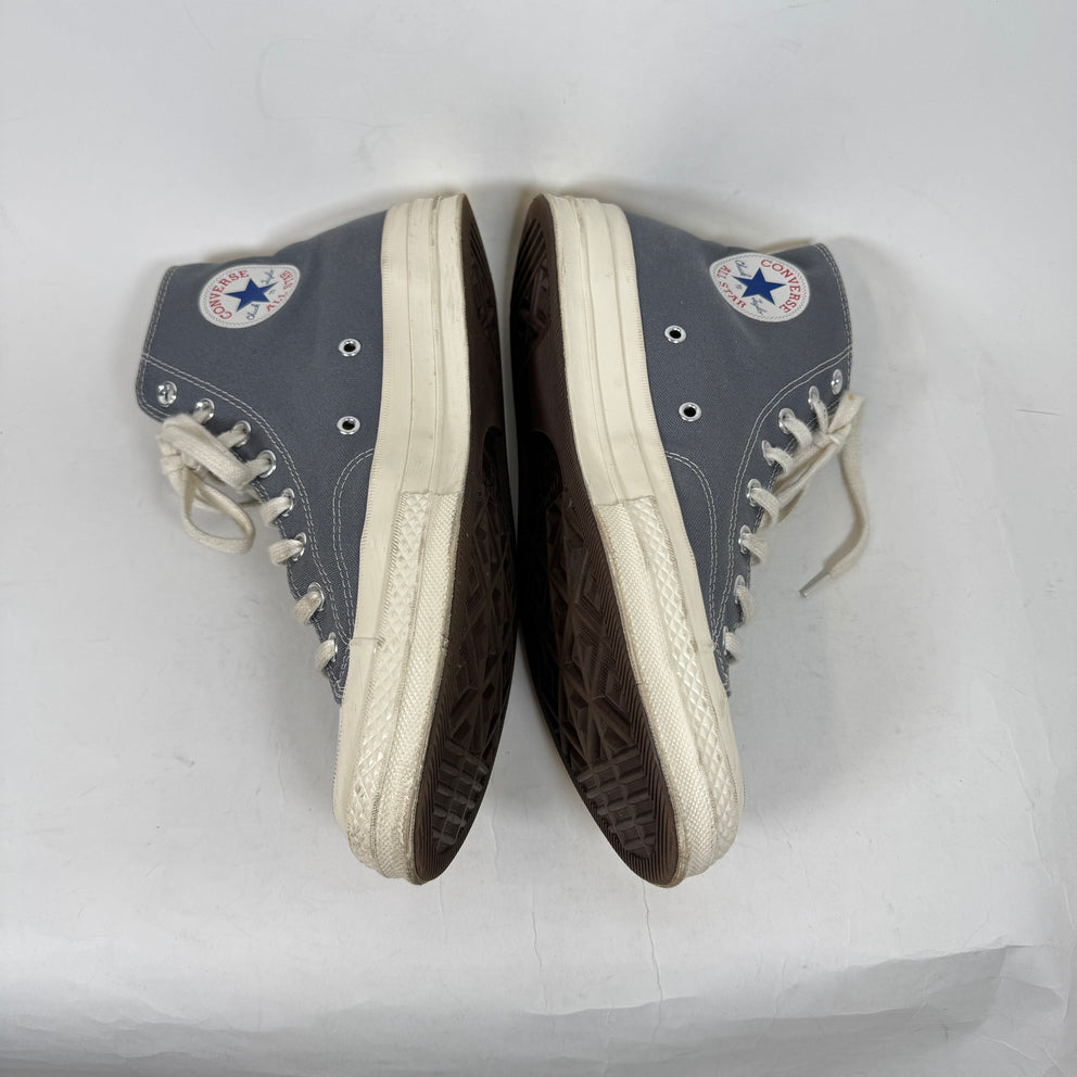 CDG Grey High Top Converse Size 10