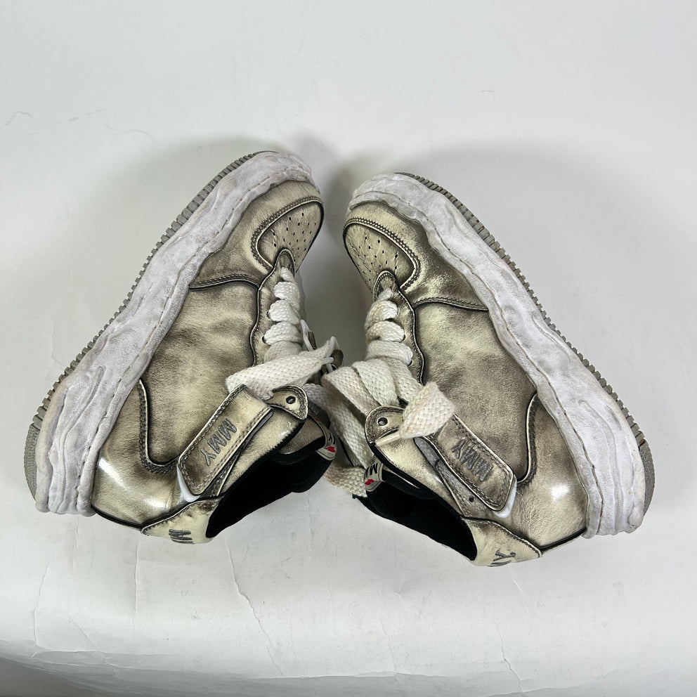 MMY Brushed Patent Leather Wayne High-Top Sneakers