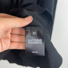 Satoshi Nakamoto Spell Out Logo Black Thermal Longsleeve