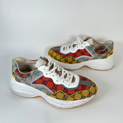 Gucci GG Rhyton Multi Color Sneakers Size 42