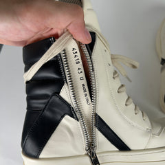 Rick Owens Milk/Black Geobaskets Size 43