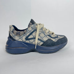 Gucci Navy GG Rhyton Sneaker Size GG 7.5