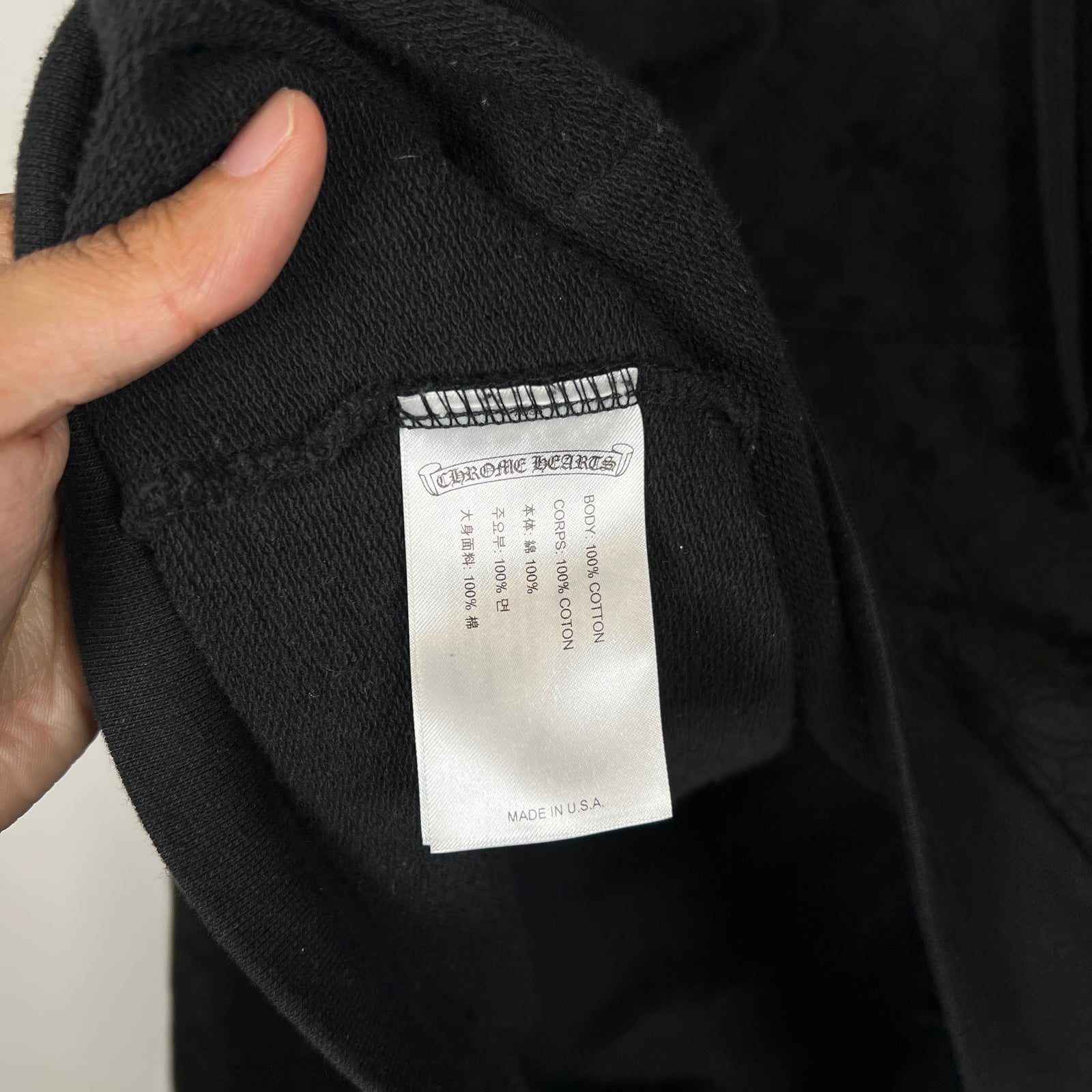Chrome Hearts Black Monogram Hoodie Size L