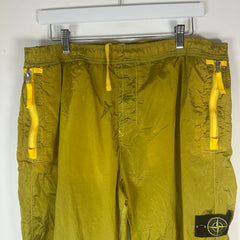 Stone Island Mustard Yellow Nylon Cargo Pants Size 36