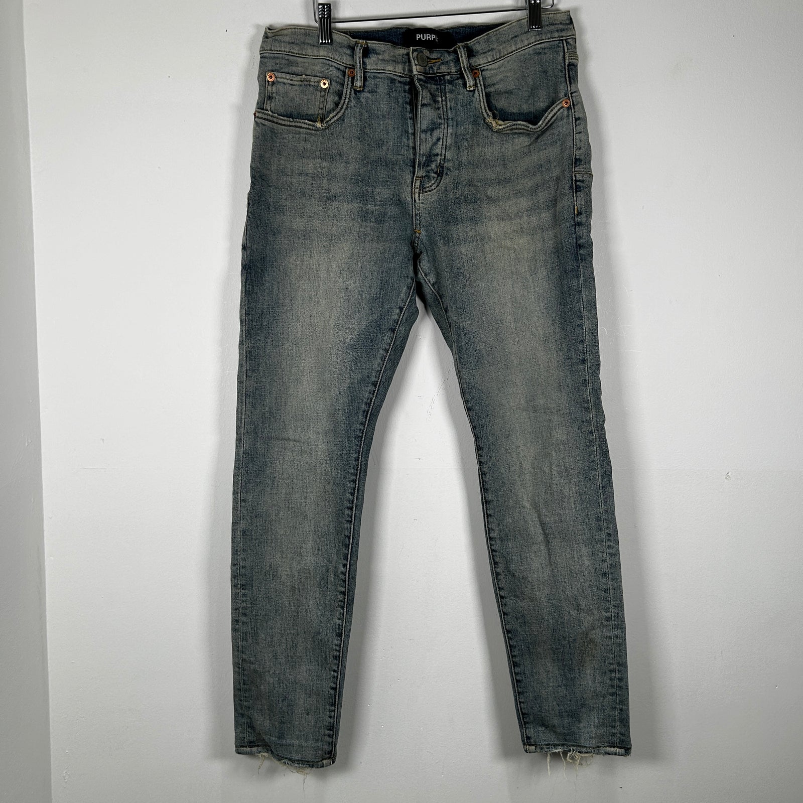 Purple Lightwash Blue Denim Jeans Size 32