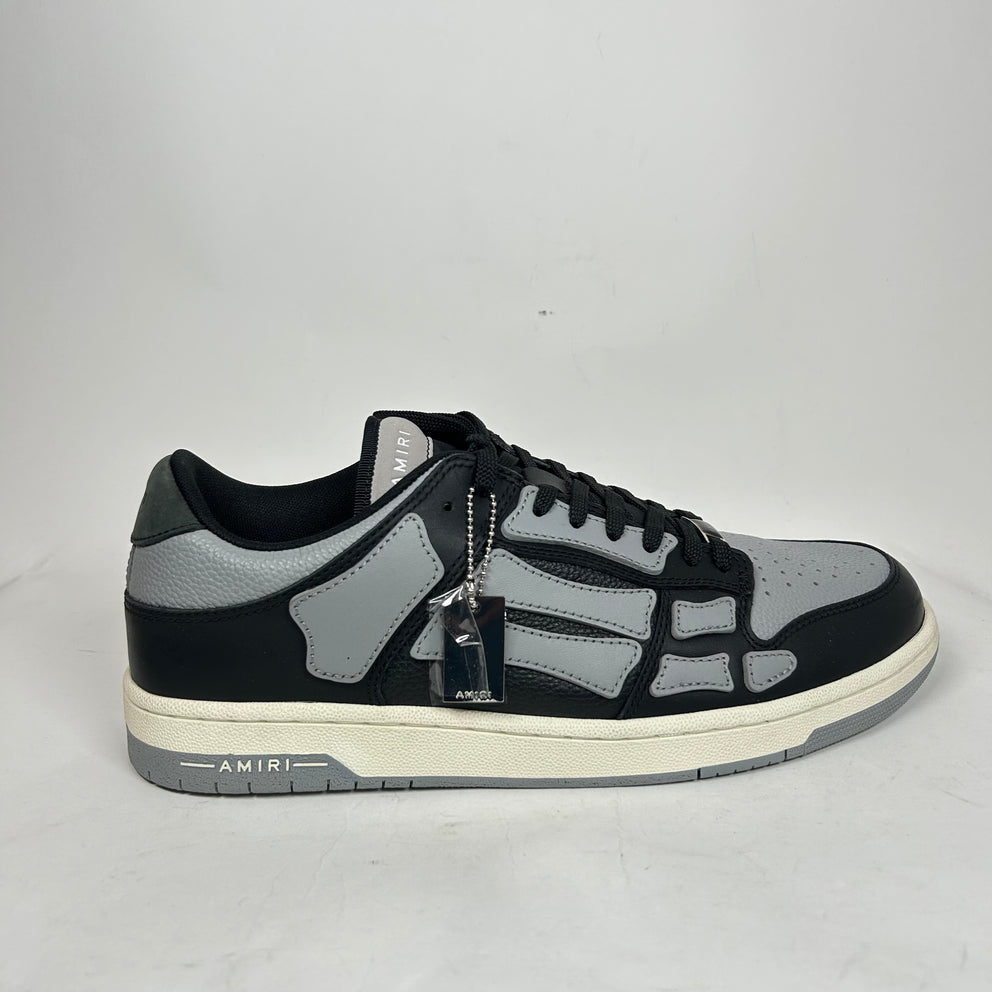 Amiri Black/Grey Skel Low Top Sneaker Size 46