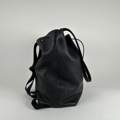The Row Black Leather Bucket 10 Backpack