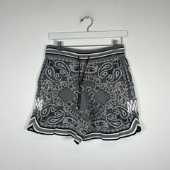 Amiri Grey MA Paisley Shorts Size S