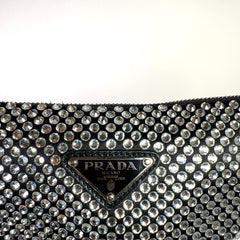 Prada Crystal Embellished Triangle Logo Bag