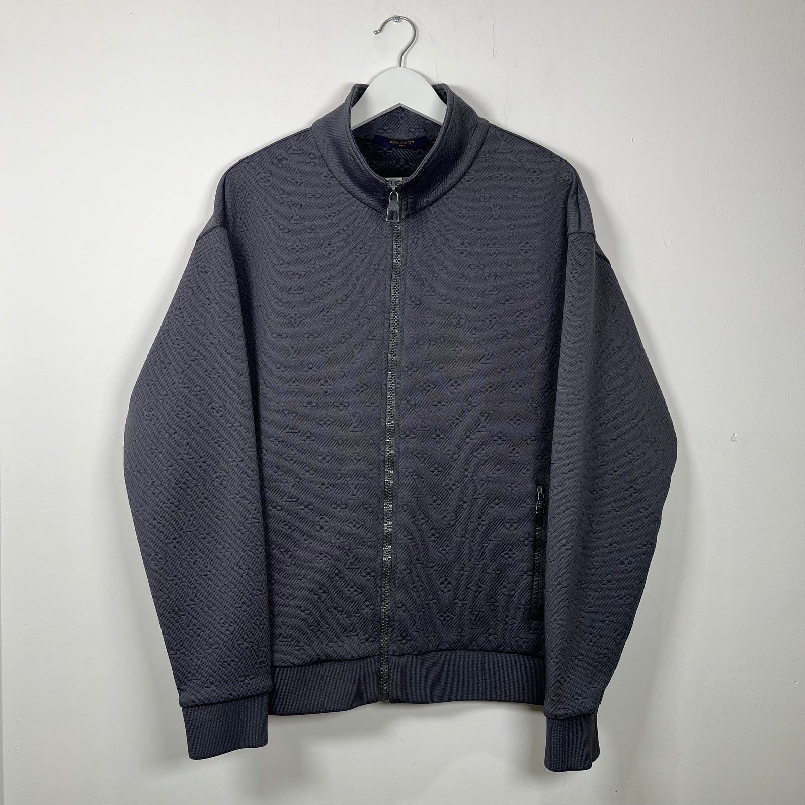 Louis Vuitton Grey Monogram Zip-Up Jacket Size XL