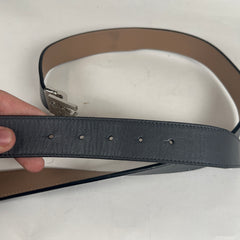 Burberry Grey Reversible Monogram Motif Belt Sz 100