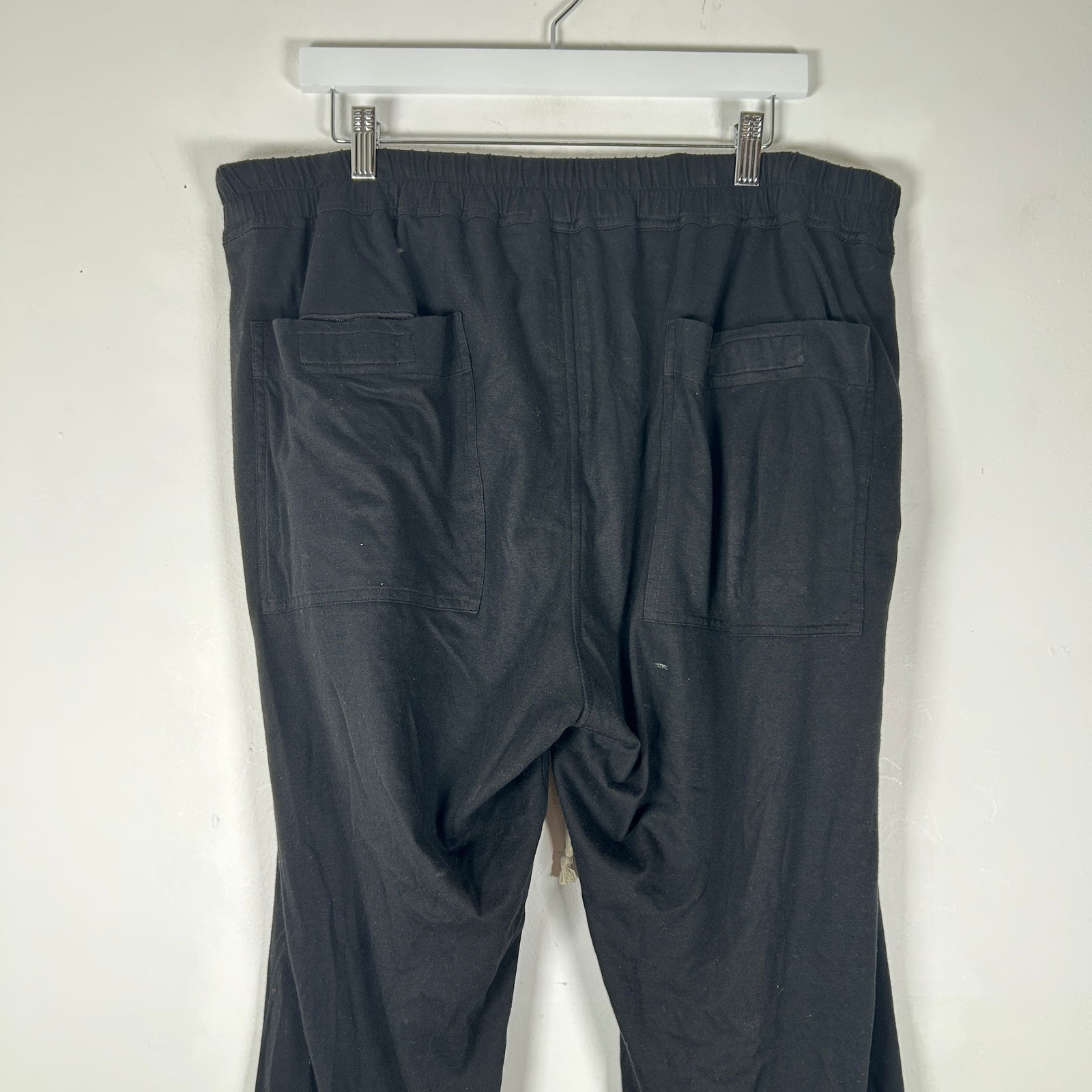 Rick Owens DRKSHDW Black Thin Drop Crotch Sweats Size XXL