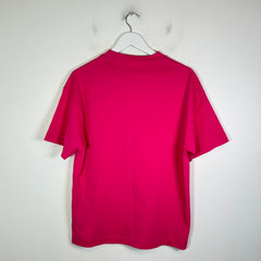 Palm Angels Pink Flame Neck Logo T-Shirt