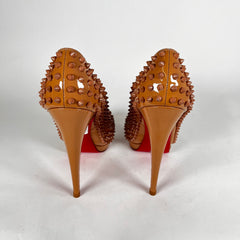 Christian Louboutin Tan Spiked Heels Size 40